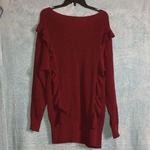 red long sleeve sweater M